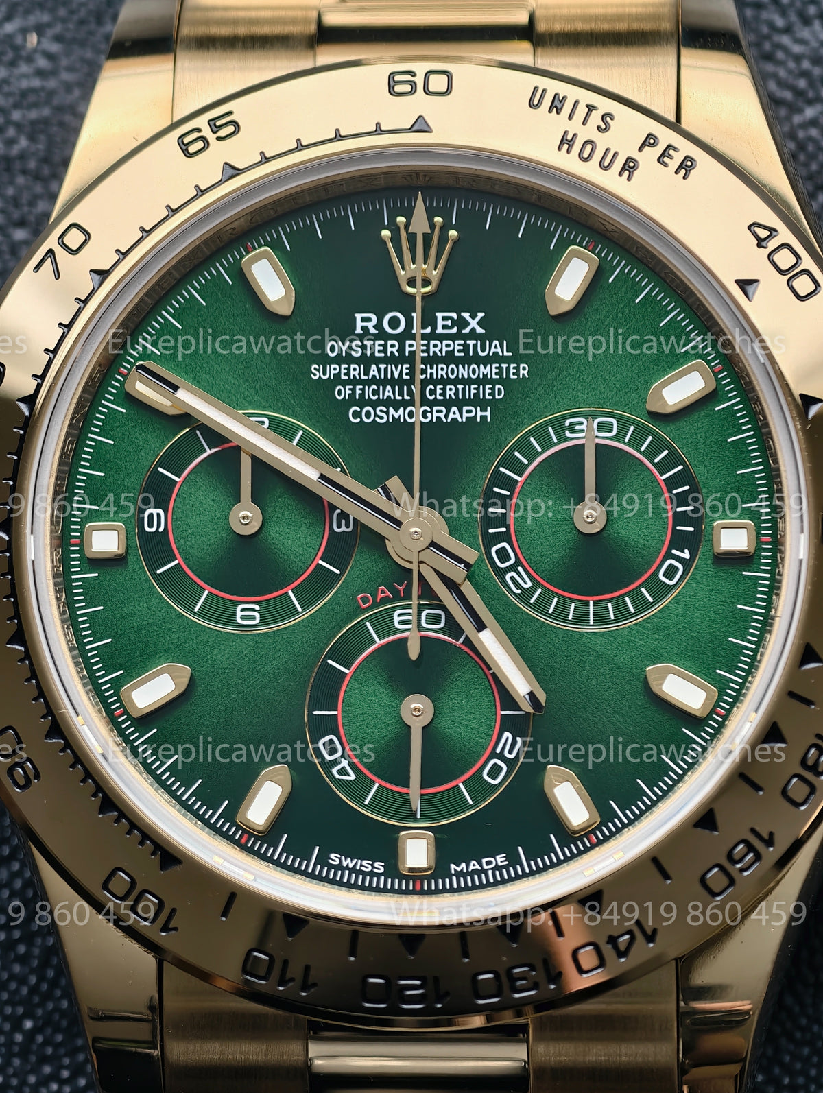 BDS Factory Rolex Cosmograph Daytona 116508-0013 Green Dial Yellow Gold Bracelet – Full-Weight Edition