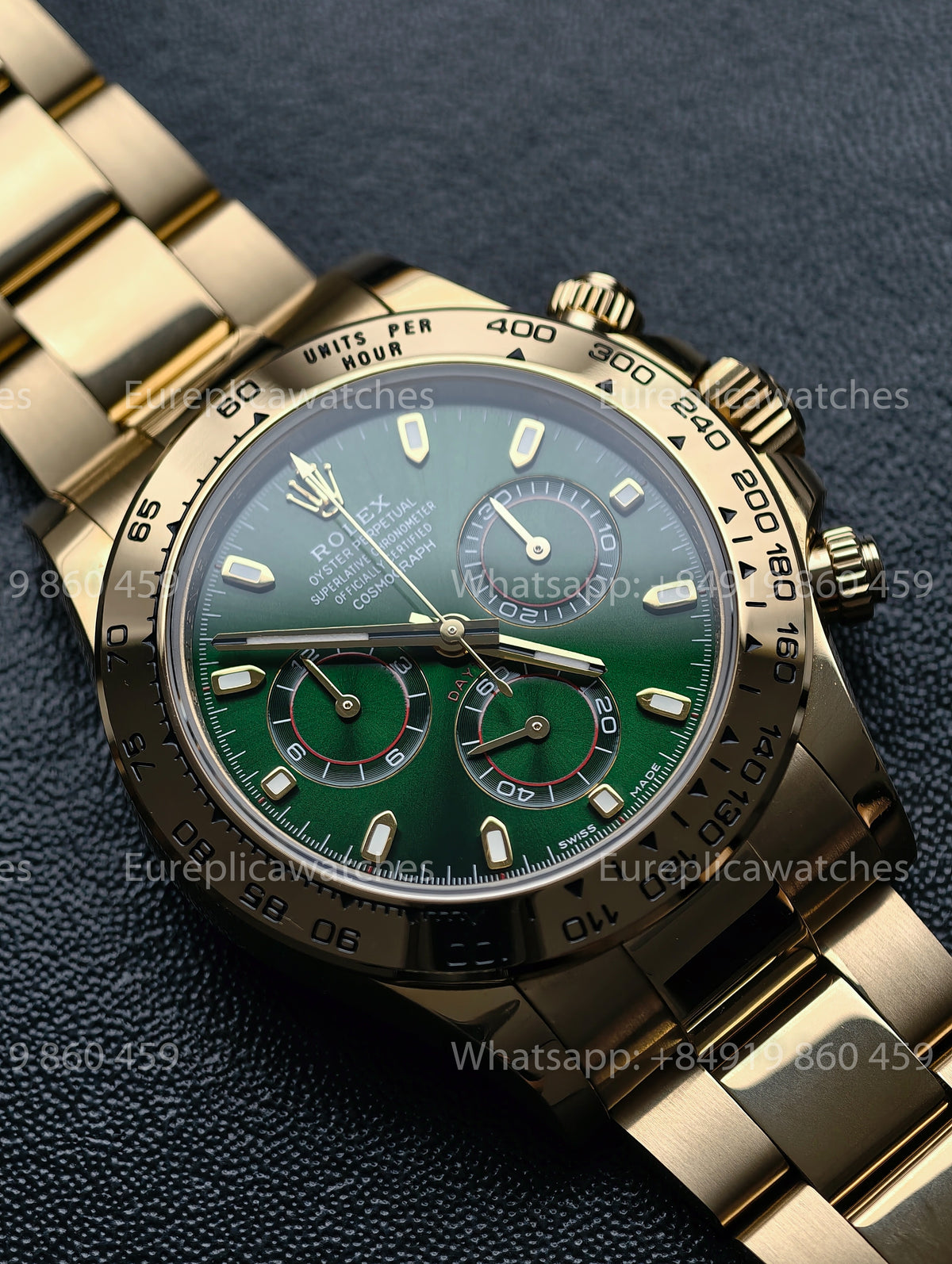 BDS Factory Rolex Cosmograph Daytona 116508-0013 Green Dial Yellow Gold Bracelet – Full-Weight Edition