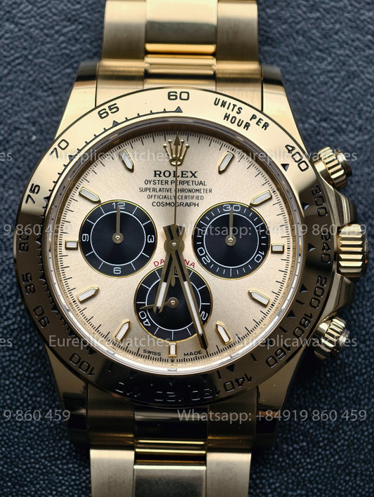 BDS Factory Rolex Pikachu Daytona 126508 Gelbgold Champagnerzifferblatt Full Weight Edition