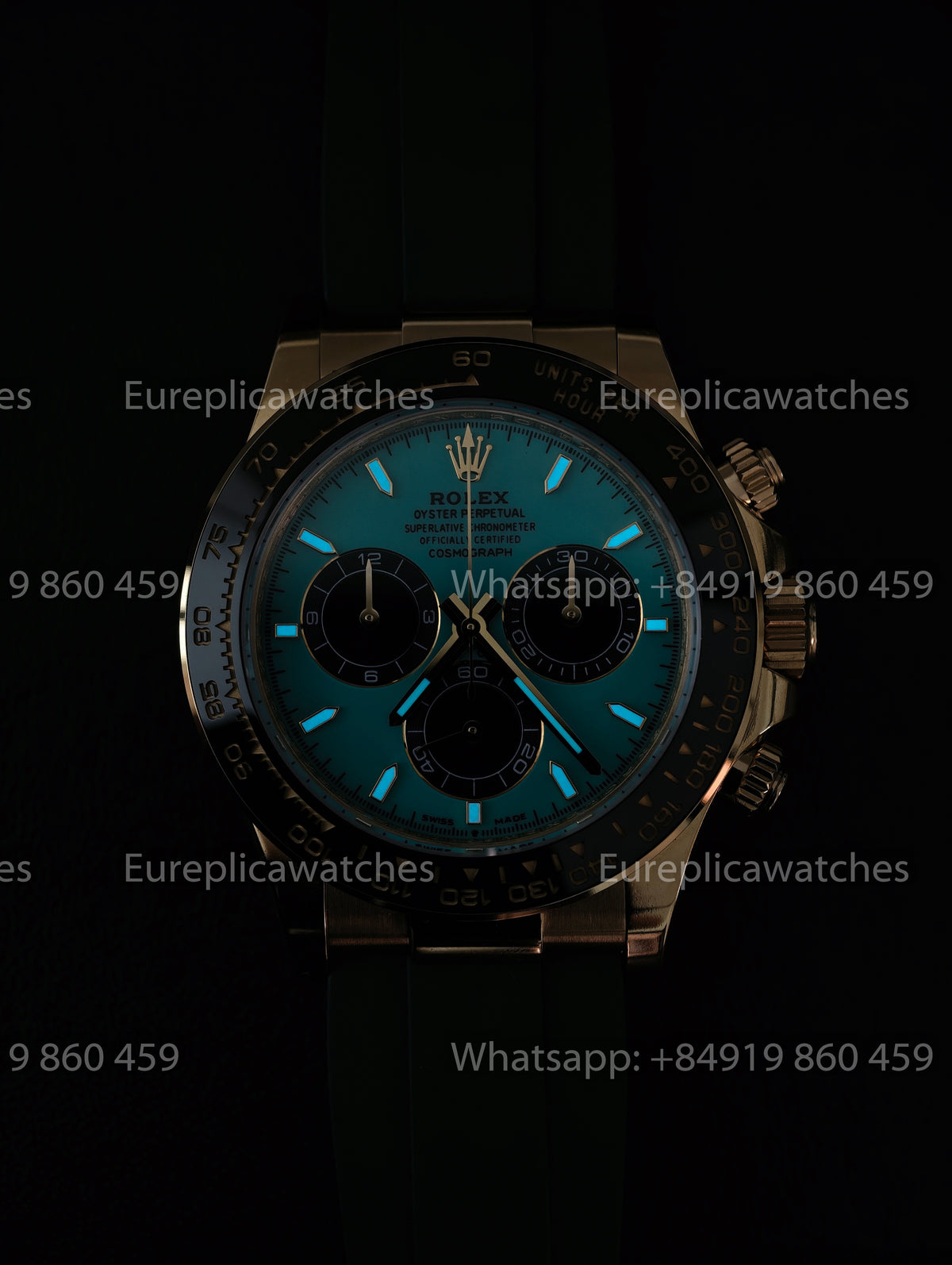 BDS Factory Rolex Cosmograph Daytona 40 126518LN-0014 Turquoise Dial Yellow Gold – Full-Weight Edition