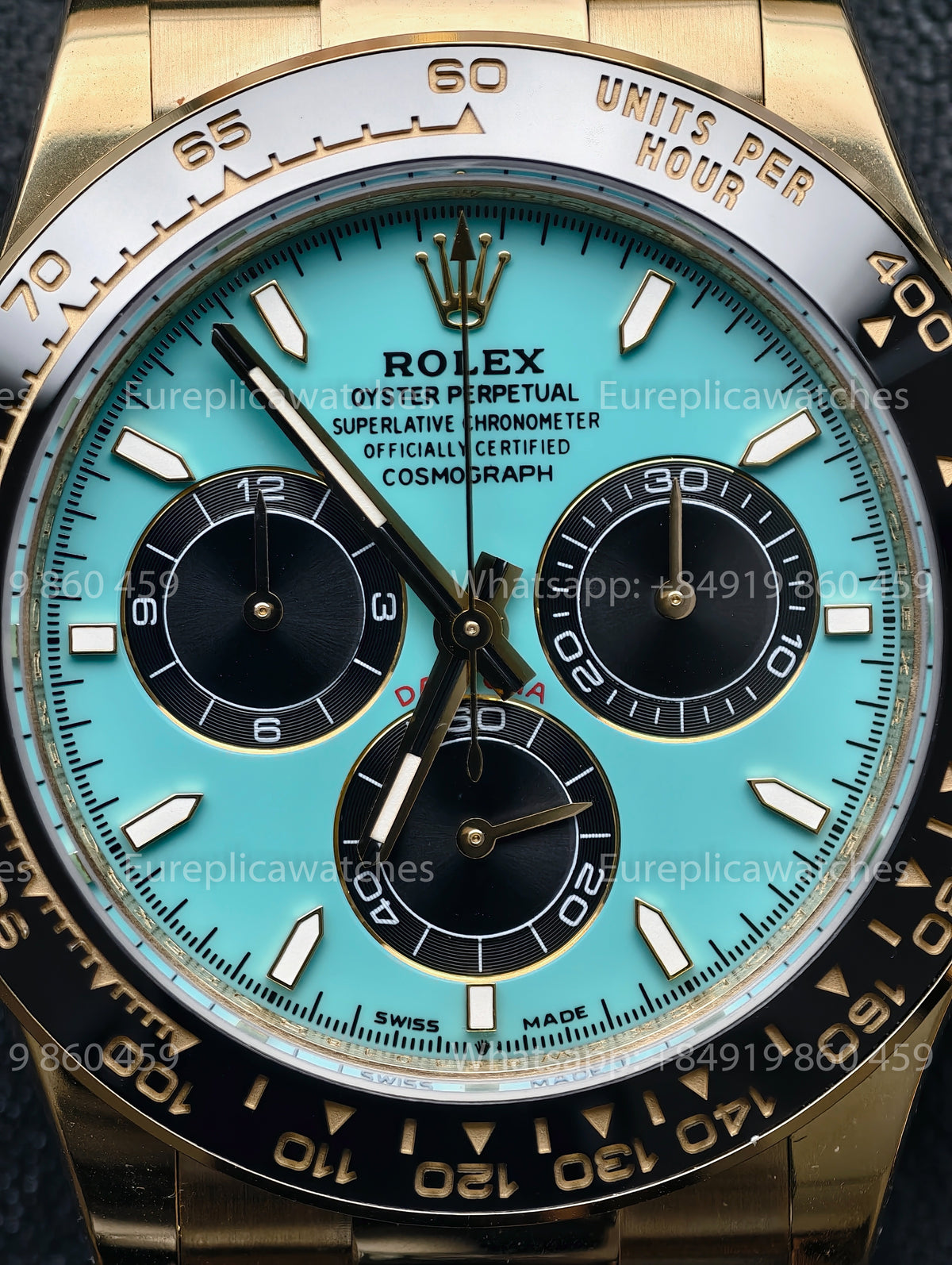 BDS Factory Rolex Cosmograph Daytona 40 126518LN-0014 Turquoise Dial Yellow Gold – Full-Weight Edition