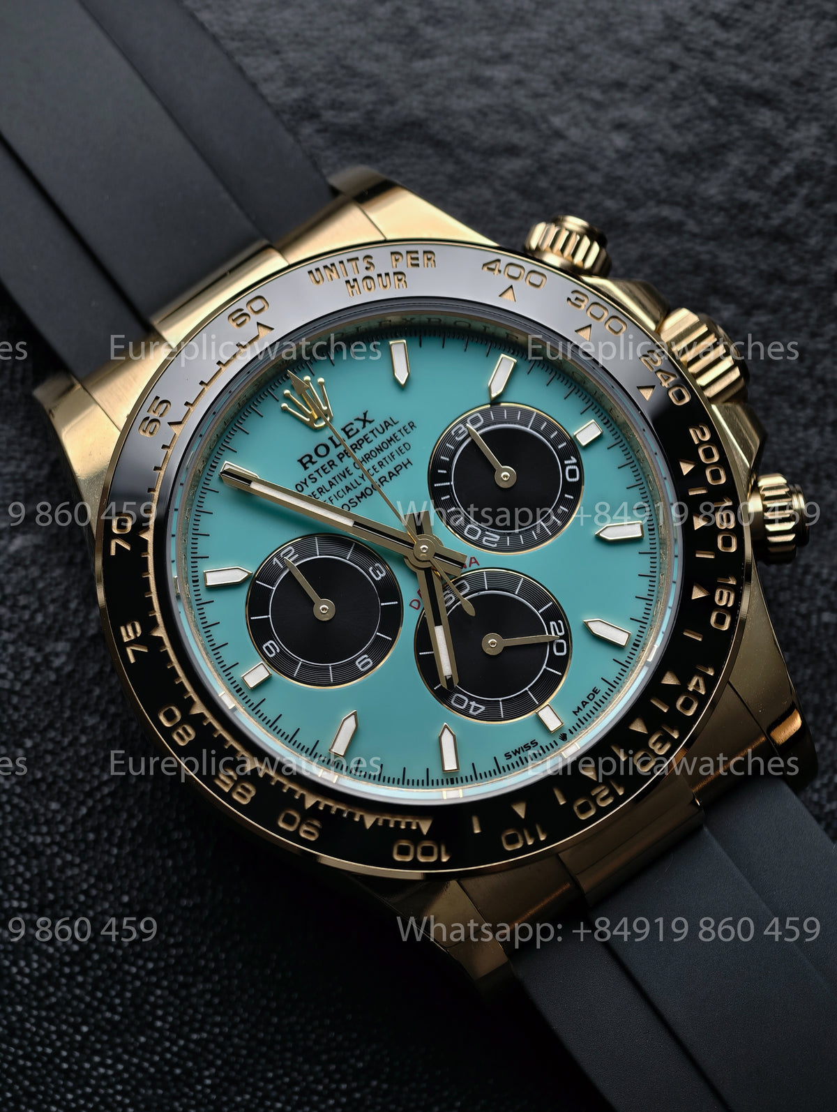 BDS Factory Rolex Cosmograph Daytona 40 126518LN-0014 Turquoise Dial Yellow Gold – Full-Weight Edition