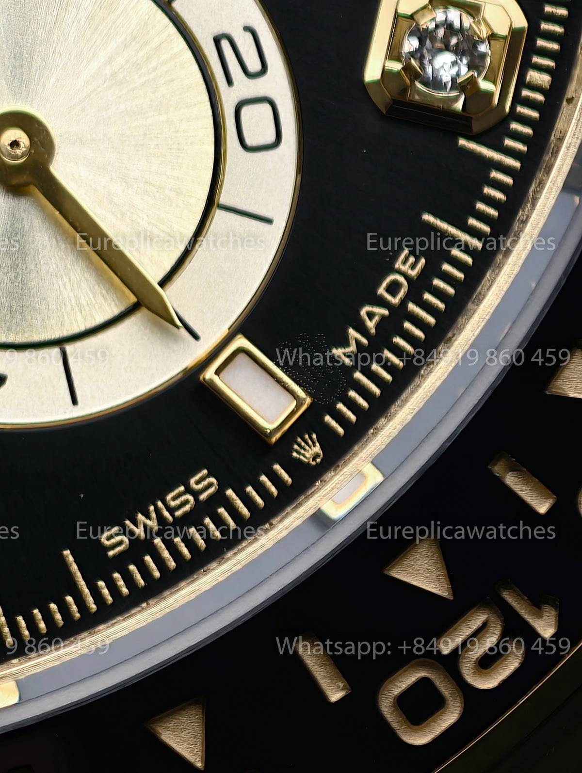BDS Factory Rolex Cosmograph Daytona 126518LN Yellow Gold Black Diamond Dial Oysterflex – Full-Weight Edition