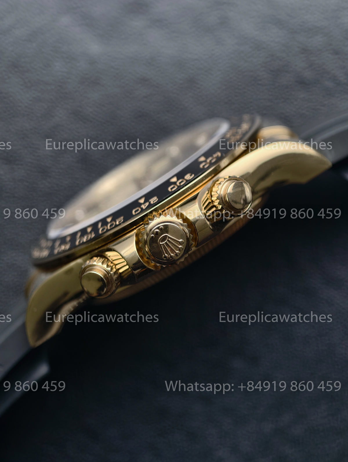 BDS Factory Rolex Cosmograph Daytona 126518LN Yellow Gold Black Diamond Dial Oysterflex – Full-Weight Edition