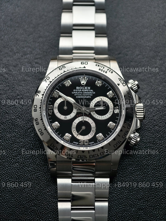 BDS Factory Rolex Cosmograph Daytona 116509 Black Diamond Dial White Gold – Full-Weight Edition