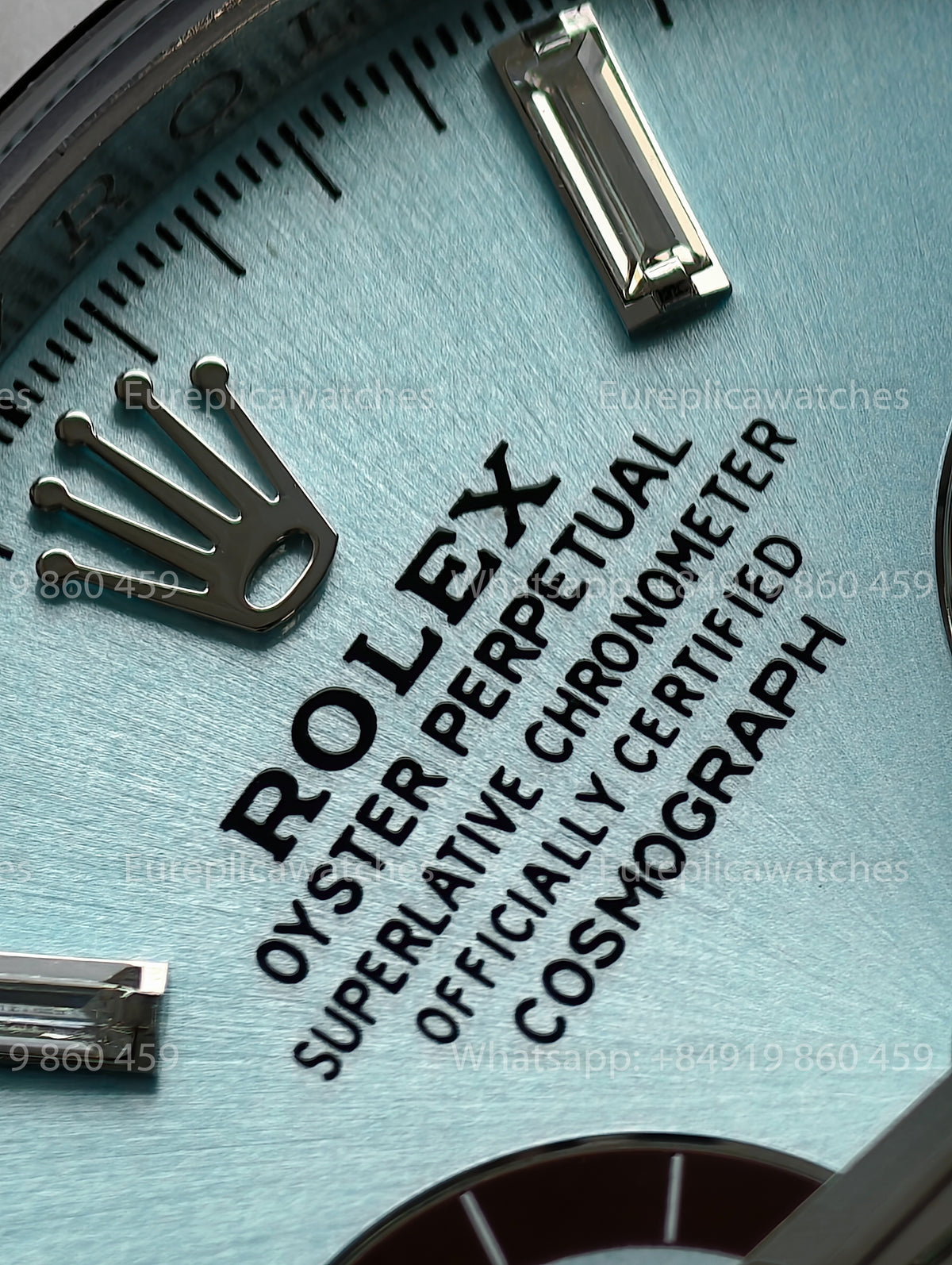 BDS Factory Rolex Cosmograph Daytona 126506 Platinum Ice Blue Baguette Diamond Dial – Full-Weight Edition