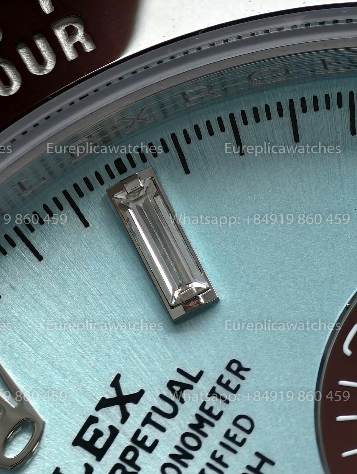 BDS Factory Rolex Cosmograph Daytona 126506 Platinum Ice Blue Baguette Diamond Dial – Full-Weight Edition