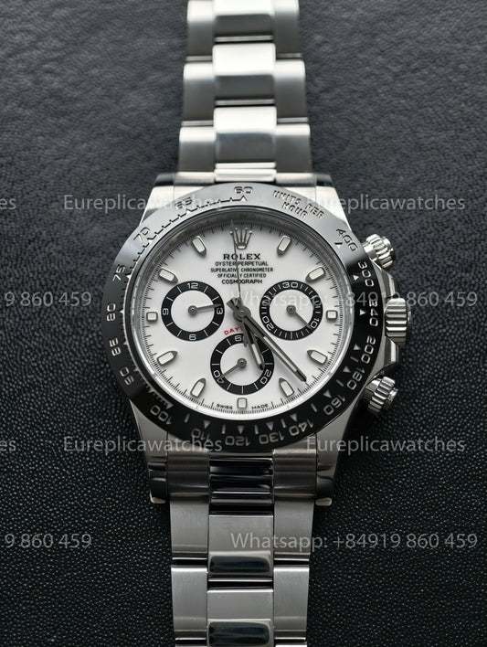 BDS Factory Rolex Cosmograph Daytona 116500LN-0001 "Panda" White Dial – Premium 904L Stainless Steel Edition |