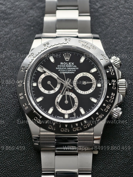 BDS Factory Rolex Cosmograph Daytona 40 M116500LNBK Black Panda Dial – Premium 904L Stainless Steel Edition