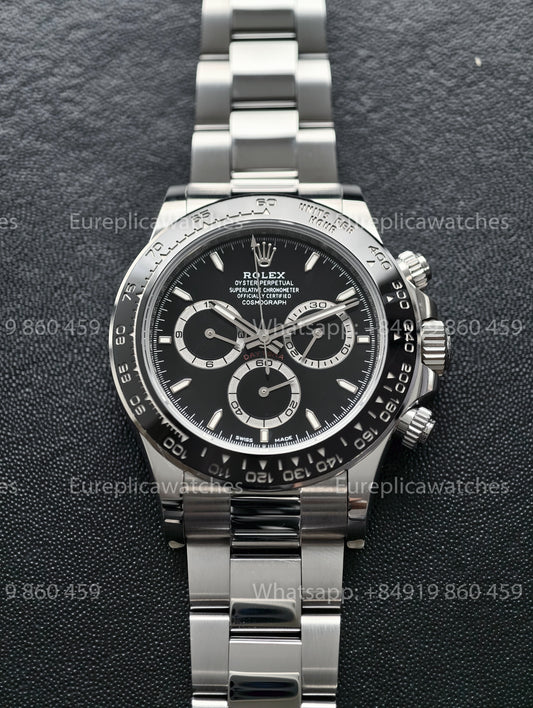 BDS Factory Rolex Cosmograph Daytona 126500LN-0002 Black Dial – Premium 904L Stainless Steel Edition