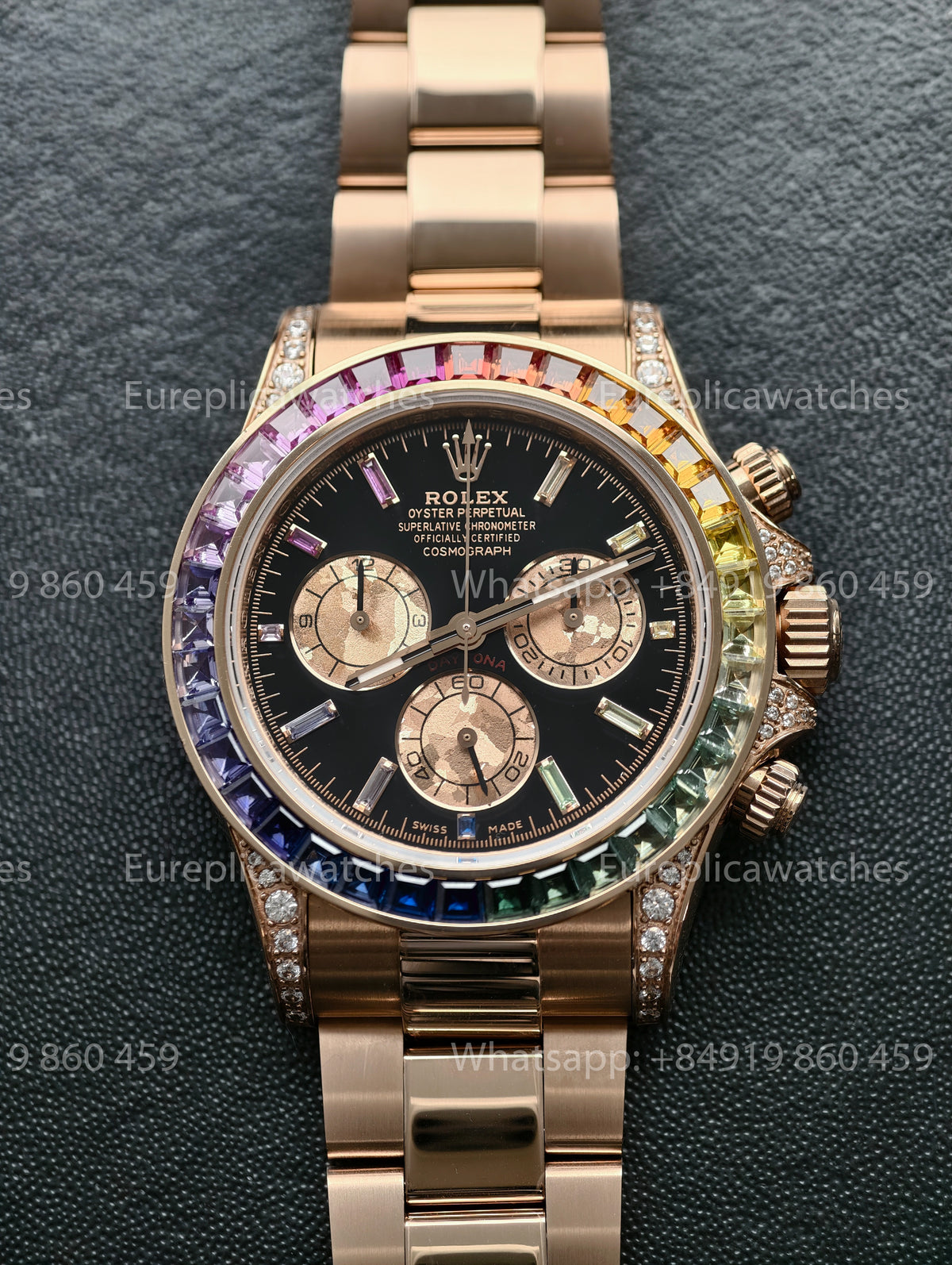 BDS Factory Rolex Cosmograph Daytona Rainbow 116595RBOW Rose Gold – Full-Weight Edition