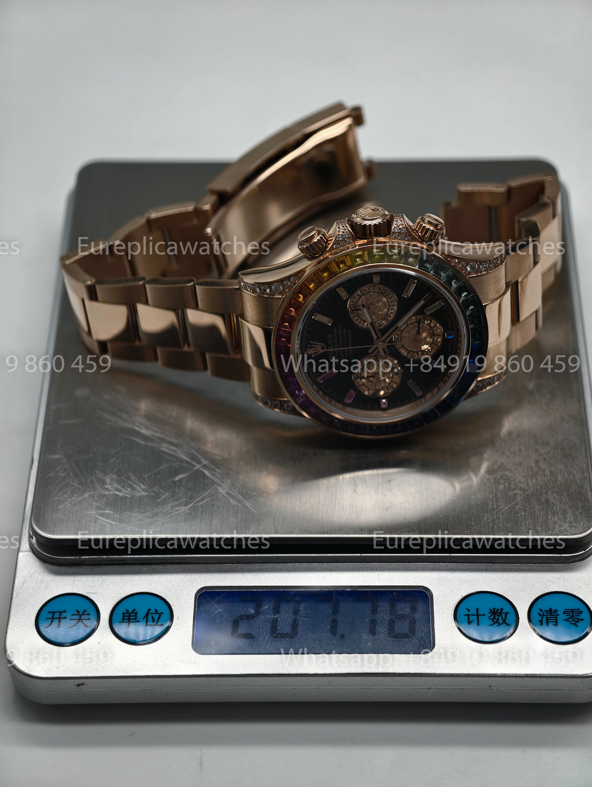 BDS Factory Rolex Cosmograph Daytona Rainbow 116595RBOW Rose Gold – Full-Weight Edition