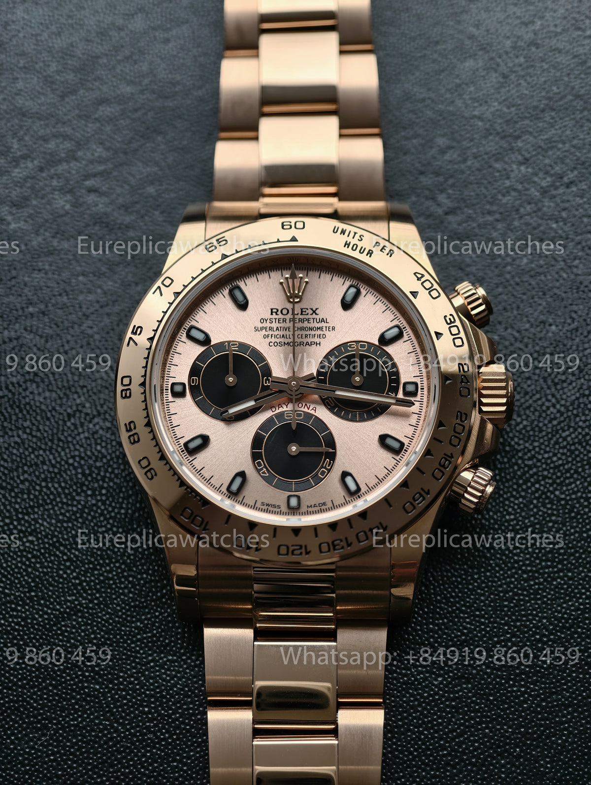 BDS Factory Rolex Cosmograph Daytona 40 116505-0001 Rose Gold Pink Dial – Full-Weight Edition