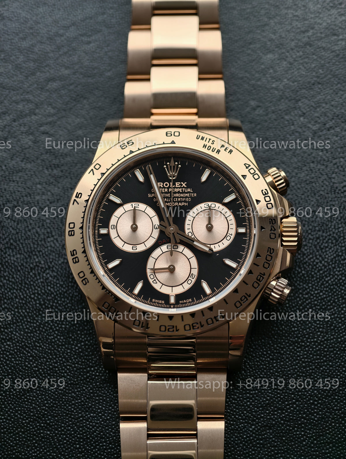 BDS Factory Rolex Cosmograph Daytona 126505-0001 Black Dial – Full-Weight Everose Rose Gold Edition