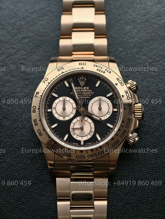 BDS Factory Rolex Cosmograph Daytona 126505-0001 Black Dial – Full-Weight Everose Rose Gold Edition