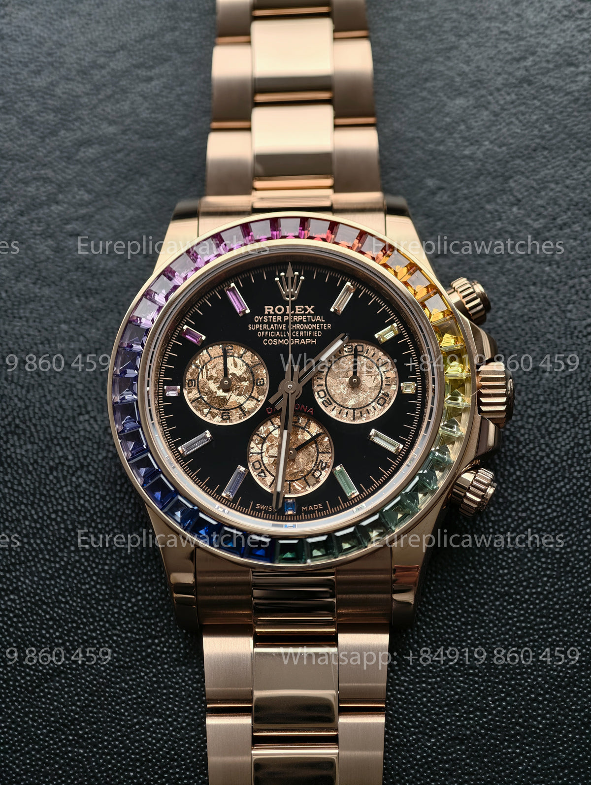 BDS Factory Rolex Cosmograph Daytona Rainbow 116595RBOW Rose Gold 4130 Movement