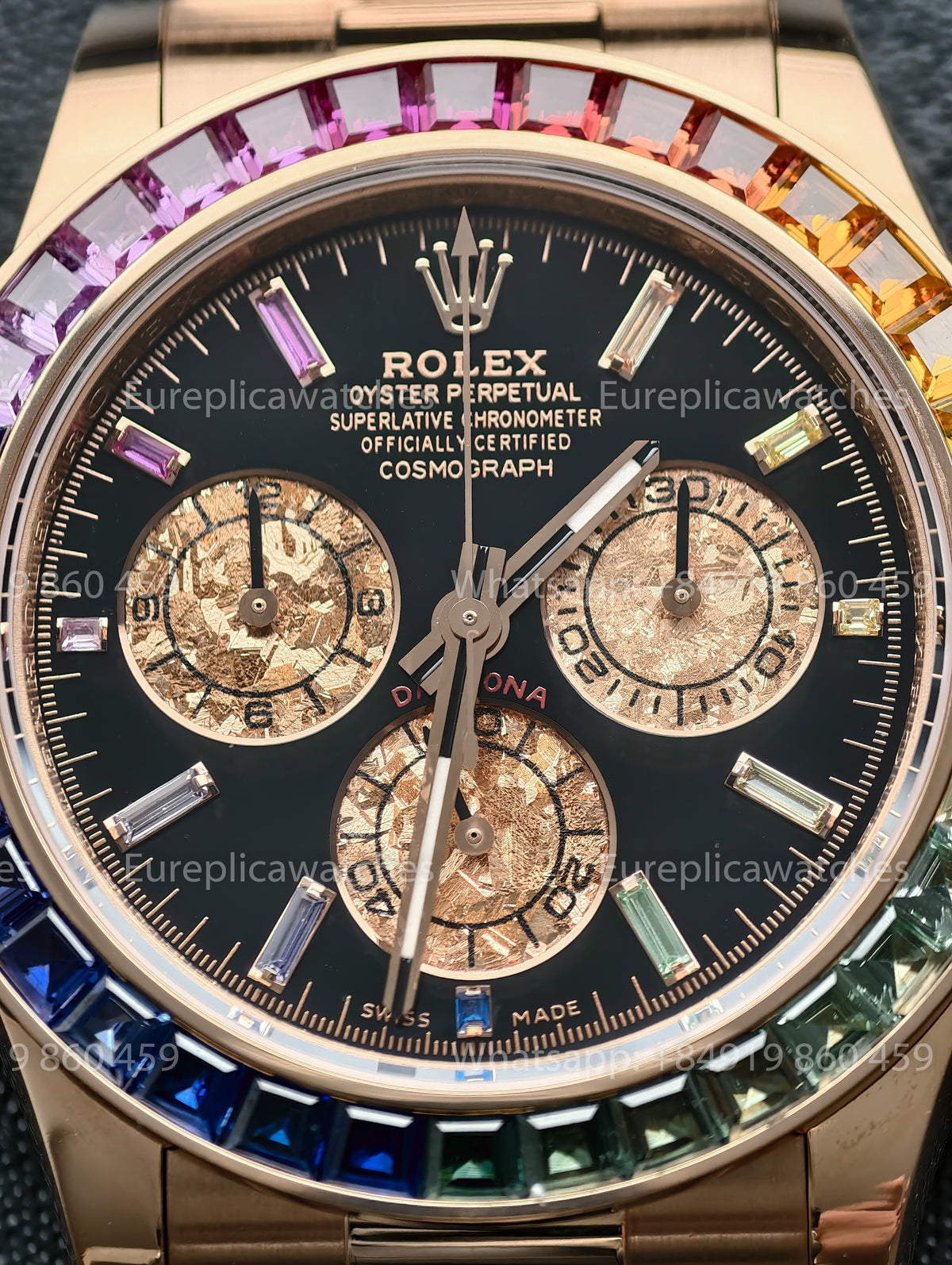 BDS Factory Rolex Cosmograph Daytona Rainbow 116595RBOW Rose Gold 4130 Movement