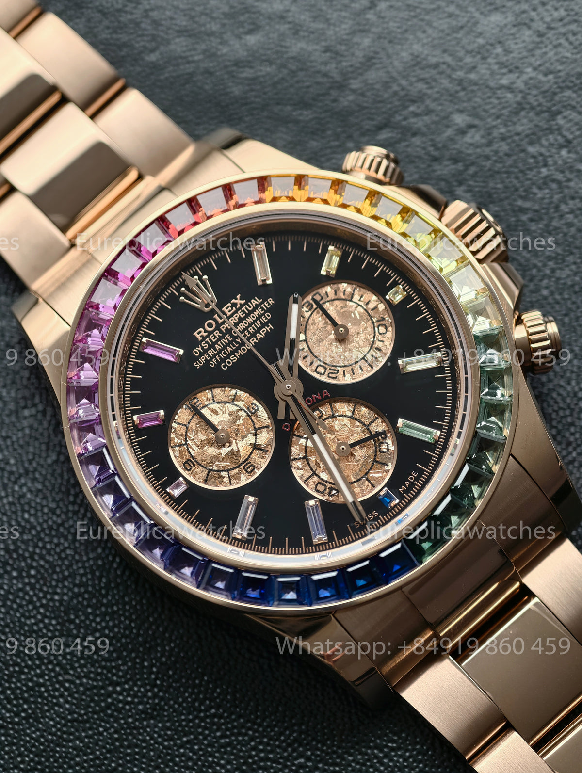 BDS Factory Rolex Cosmograph Daytona Rainbow 116595RBOW Rose Gold 4130 Movement
