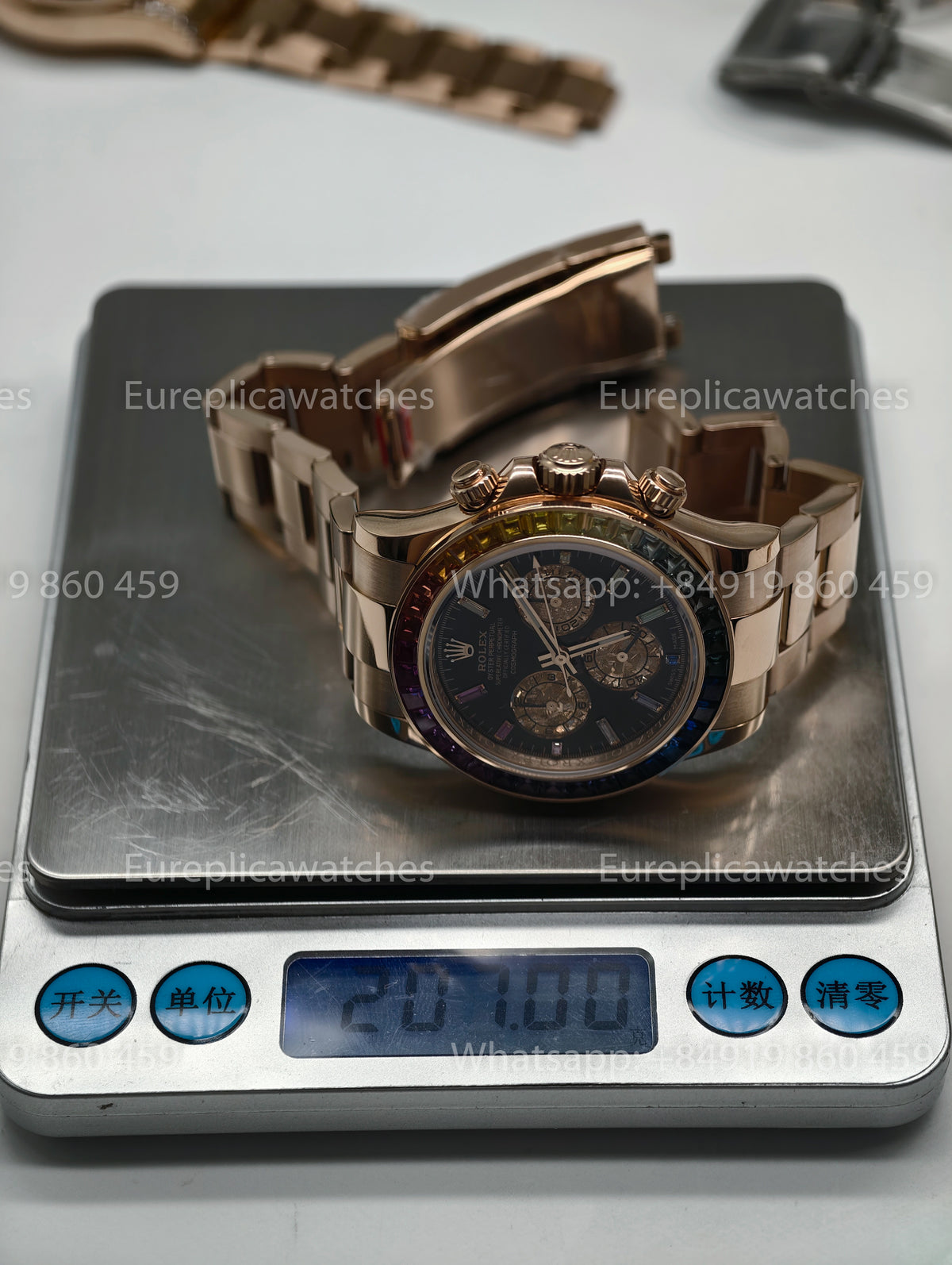 BDS Factory Rolex Cosmograph Daytona Rainbow 116595RBOW Rose Gold 4130 Movement