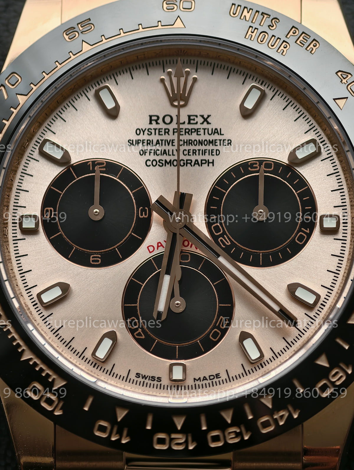 BDS Factory Rolex Cosmograph Daytona 116515LN Sundust Dial Everose Gold Rubber Strap
