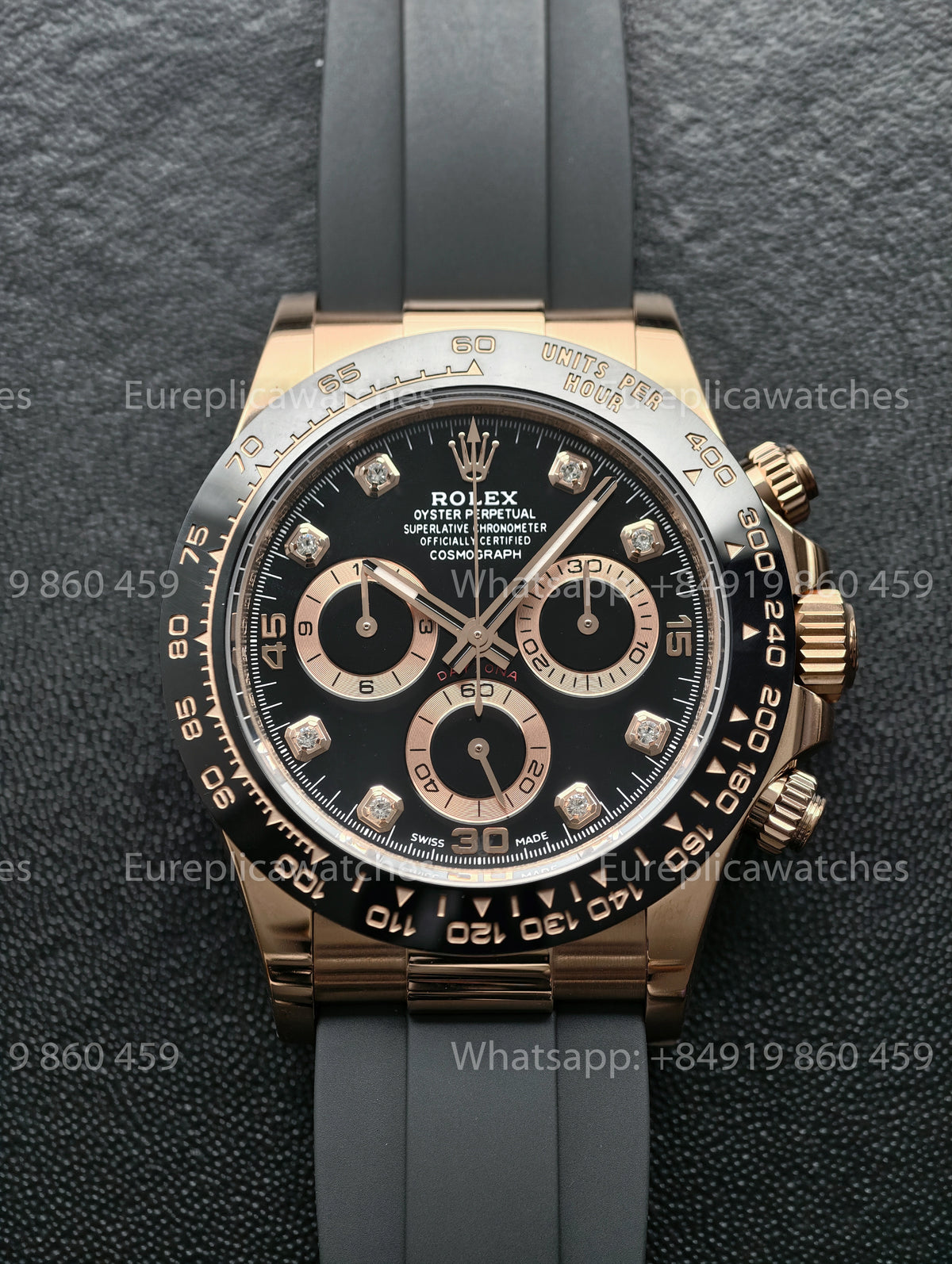 BDS Factory Rolex Cosmograph Daytona 116515LN Rose Gold Black Diamond Dial – Full-Weight Edition