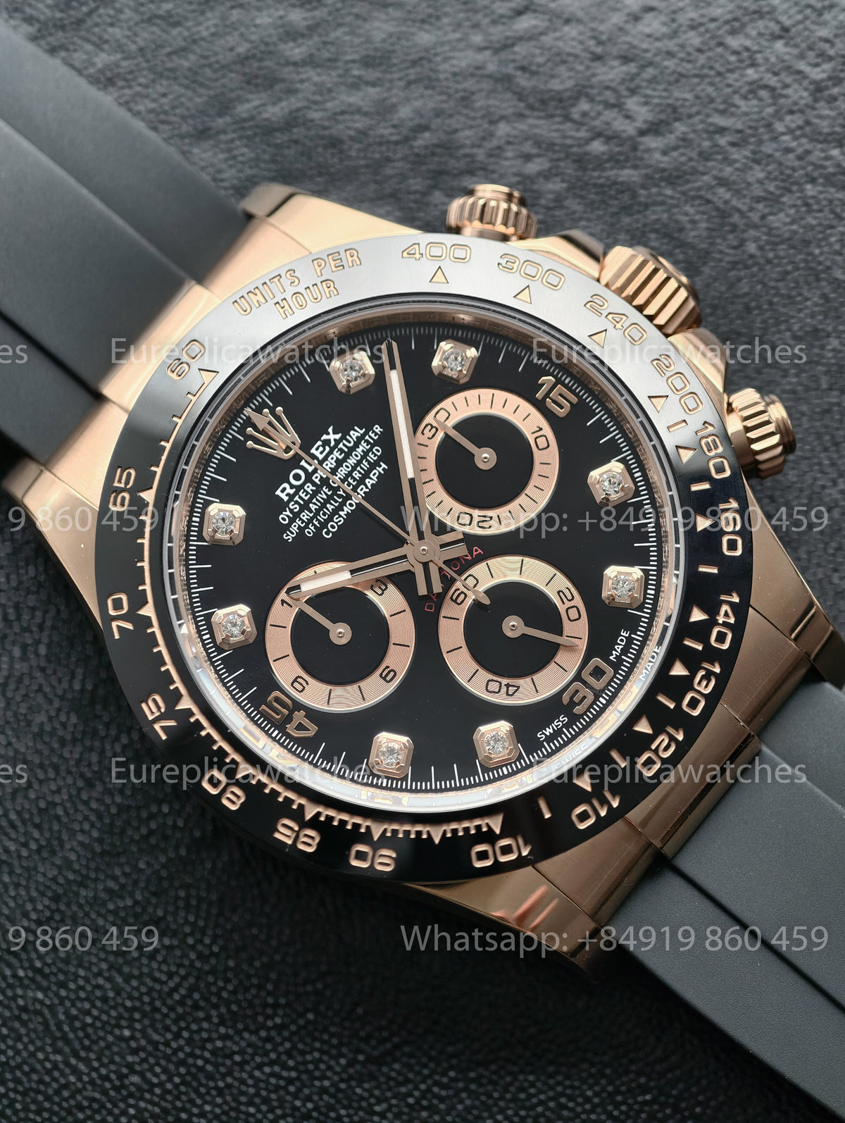 BDS Factory Rolex Cosmograph Daytona 116515LN Rose Gold Black Diamond Dial – Full-Weight Edition