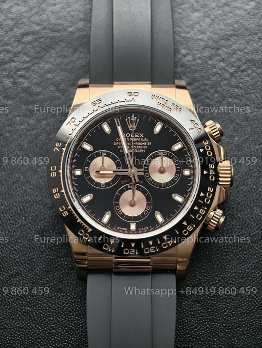 BDS Factory Rolex Cosmograph Daytona 116515 Rose Gold Black Dial – Full-Weight Edition