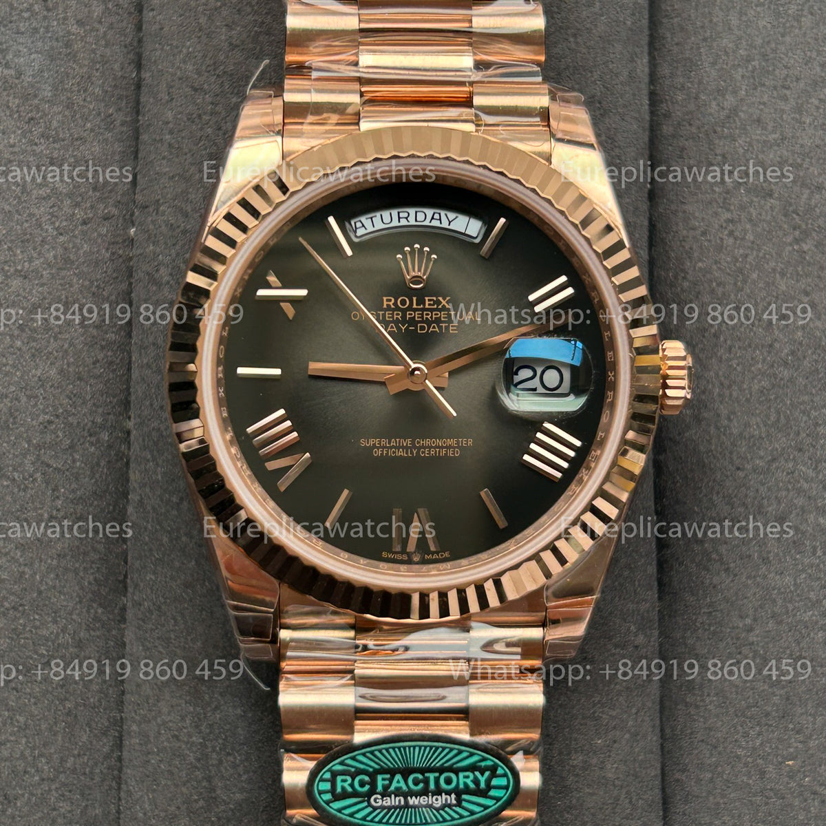 RC Factory - Rolex Daydate 40 228235-0055 Grey Dial RFC 3255 Movement