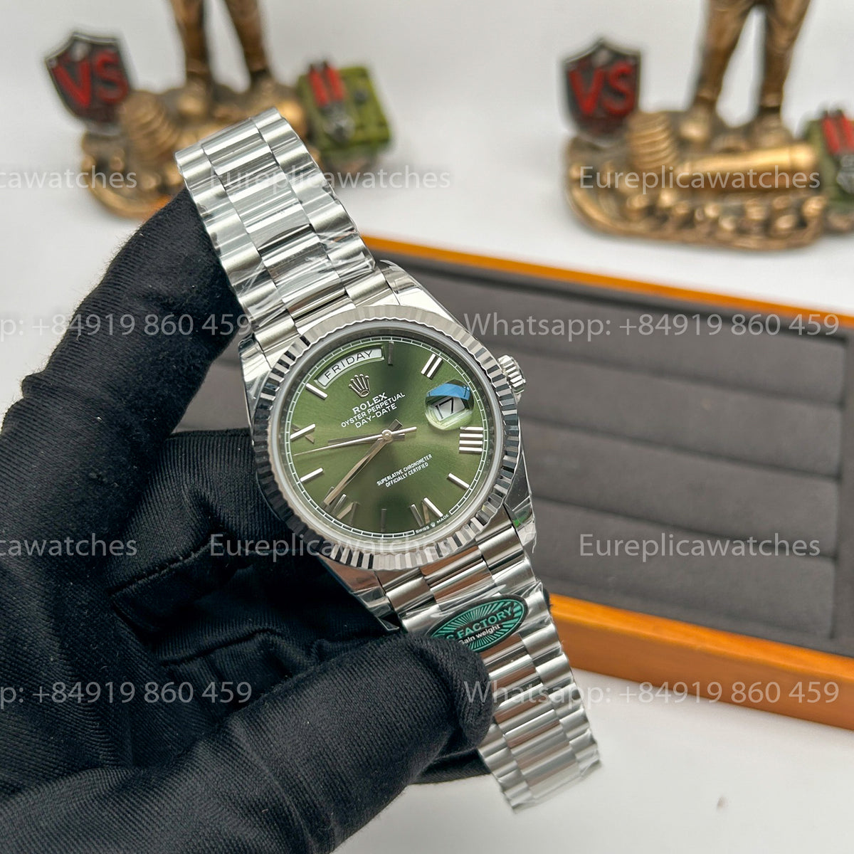 RC Factory - Rolex Daydate 40 228239-0033 Olive Dial RFC 3255 Movement