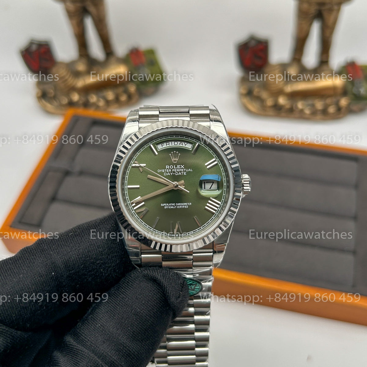 RC Factory - Rolex Daydate 40 228239-0033 Olive Dial RFC 3255 Movement