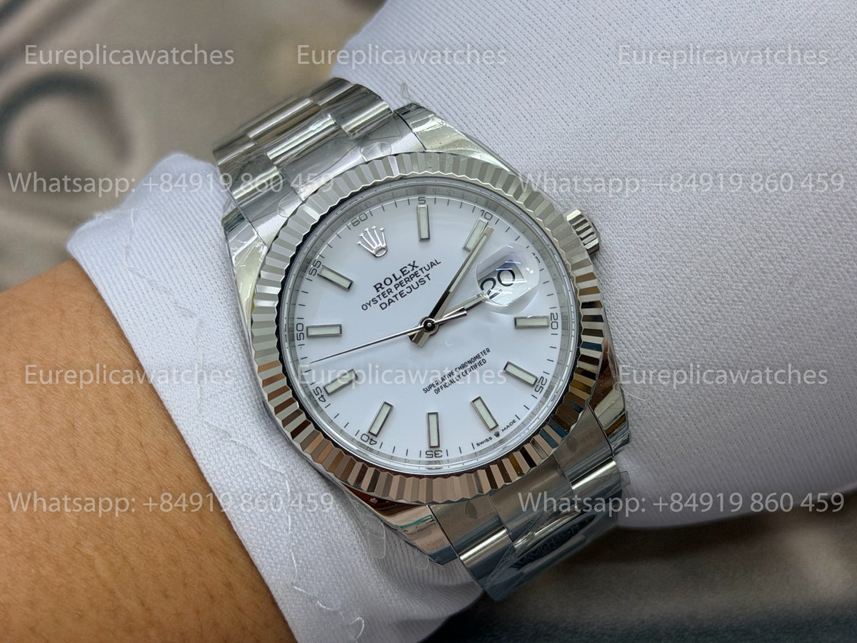 WKD Factory Rolex Datejust 41mm White Dial 126334-0010