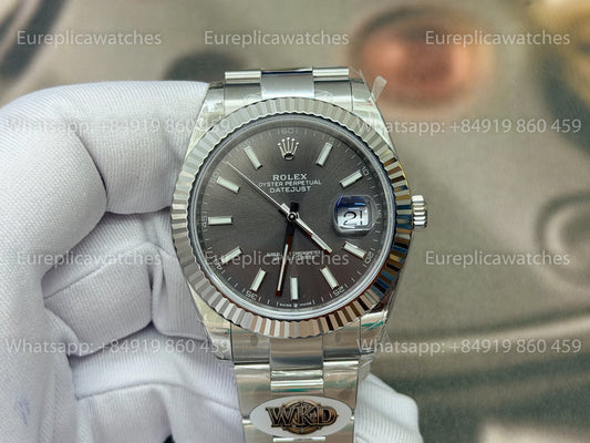 WKD Factory Rolex Datejust 41mm 126334-0017 Rhodium Dial Grey Dial