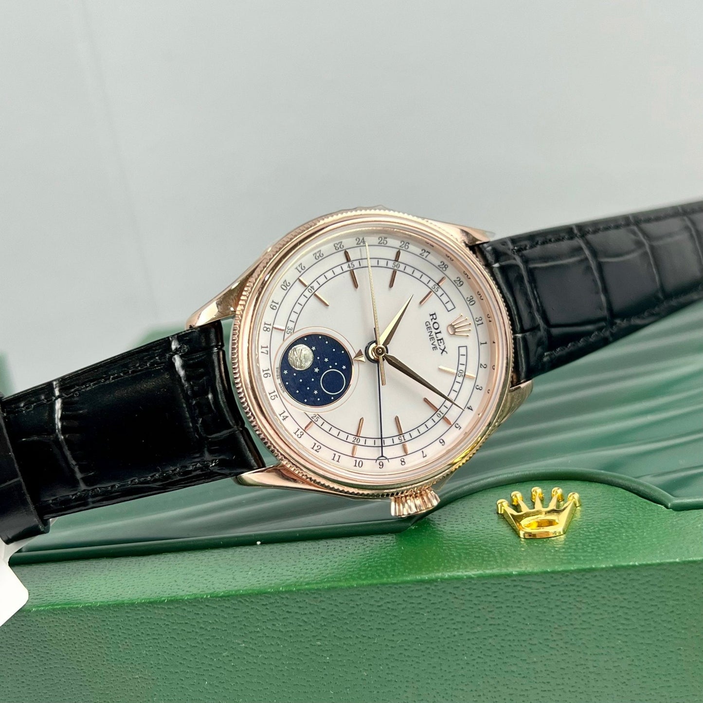 Rolex Cellini Moonphase 50535 18 Karat Roségold gefüllt KZ Factory