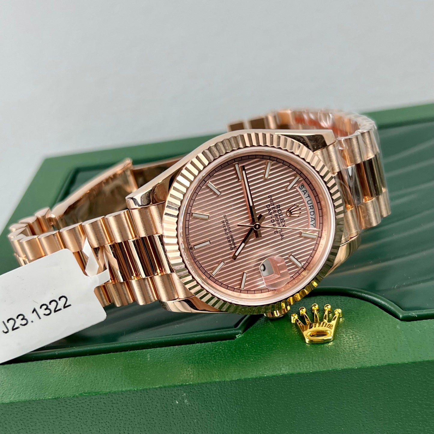 Rolex Oyster Day-Date 40 mm Chodmip 228235 beschichtet mit 18 Karat Roségold, beste 1:1-Edition, 130 Gramm