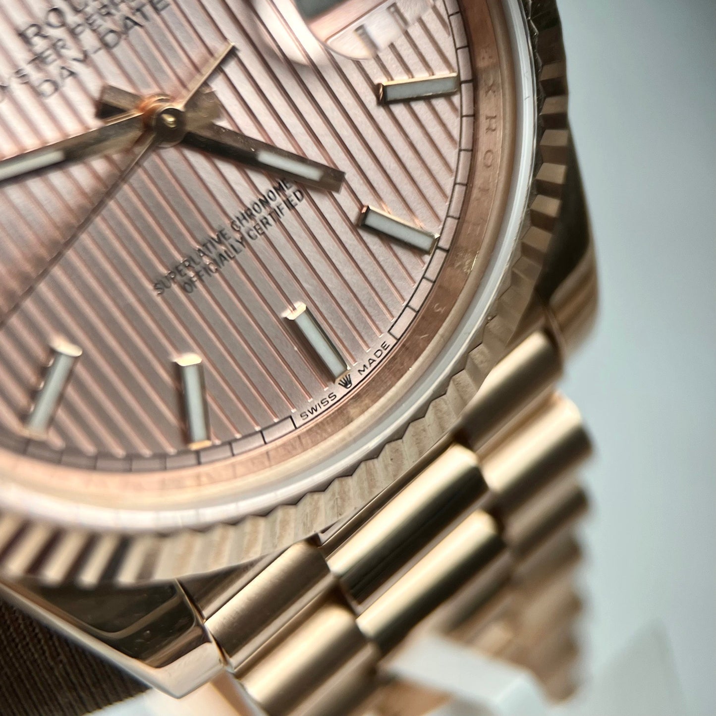 Rolex Oyster Day-Date 40 mm Chodmip 228235 beschichtet mit 18 Karat Roségold, beste 1:1-Edition, 130 Gramm