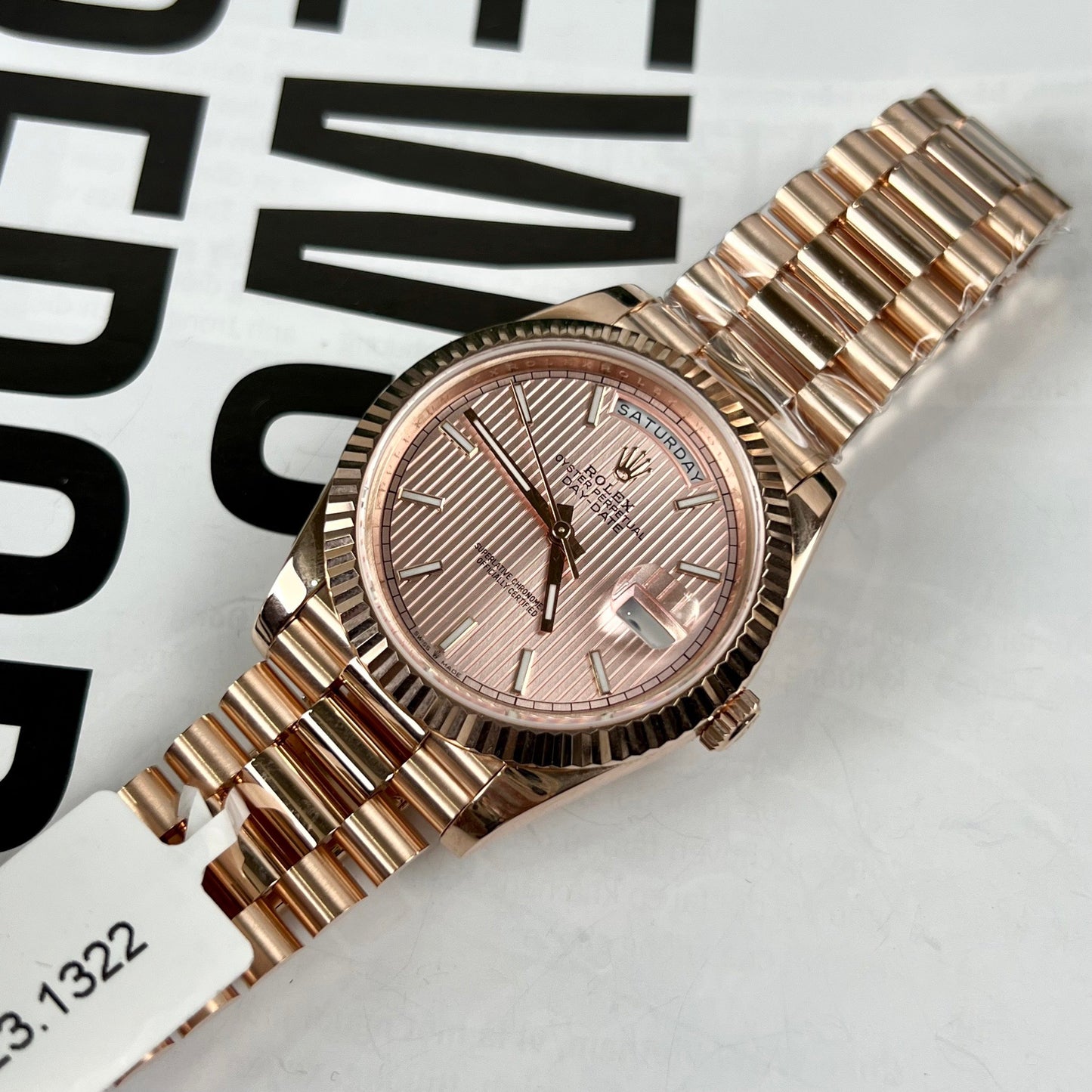 Rolex Oyster Day-Date 40 mm Chodmip 228235 beschichtet mit 18 Karat Roségold, beste 1:1-Edition, 130 Gramm