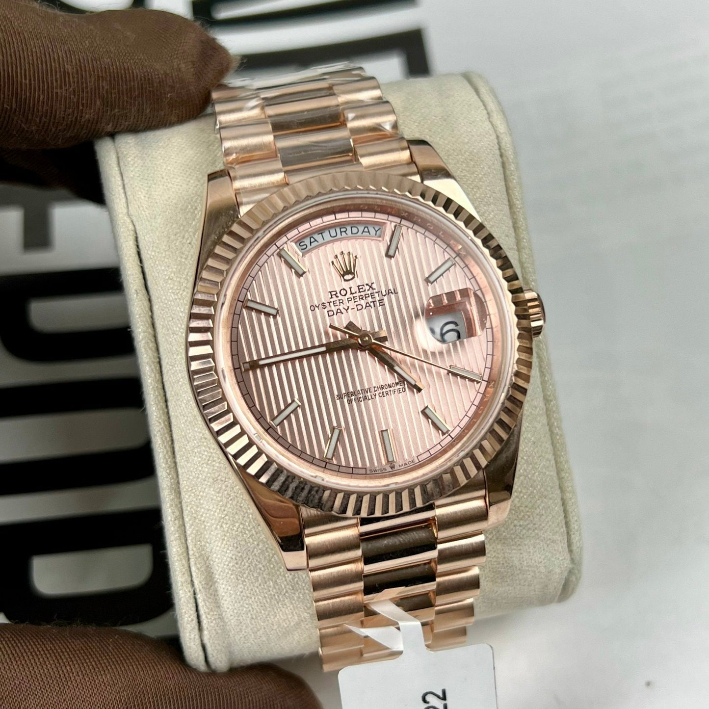 Rolex Oyster Day-Date 40 mm Chodmip 228235 beschichtet mit 18 Karat Roségold, beste 1:1-Edition, 130 Gramm