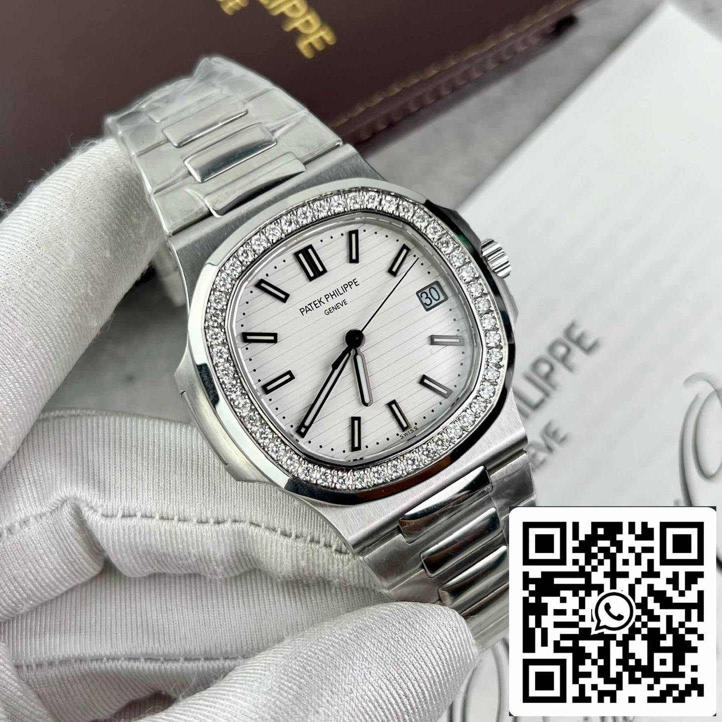 Patek Philippe Nautilus 5711/1A-011 Beste 1:1 Edition PPF Factory Custom Diamonds Moissanit