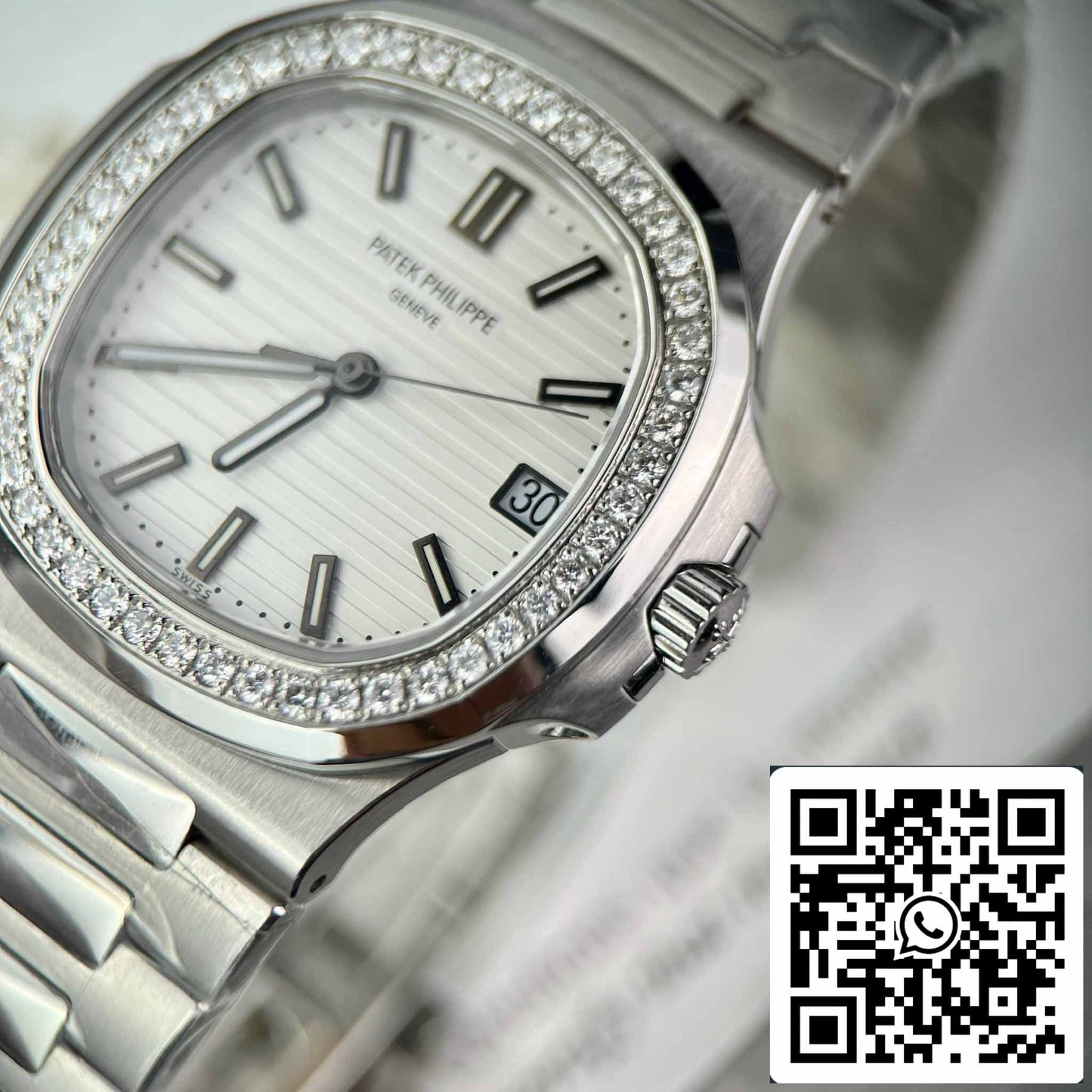 Patek Philippe Nautilus 5711/1A-011 Beste 1:1 Edition PPF Factory Custom Diamonds Moissanit