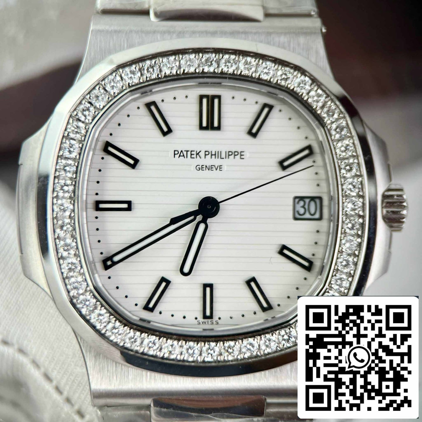 Patek Philippe Nautilus 5711/1A-011 Beste 1:1 Edition PPF Factory Custom Diamonds Moissanit
