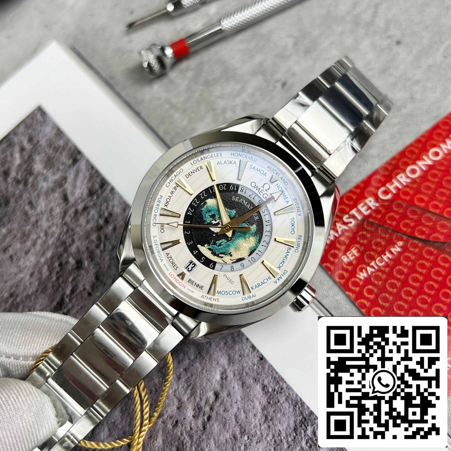 Omega Seamaster 220.93.43.22.99.001 Aqua-Terra Worldtimer 43 - Meilleure édition 1:1