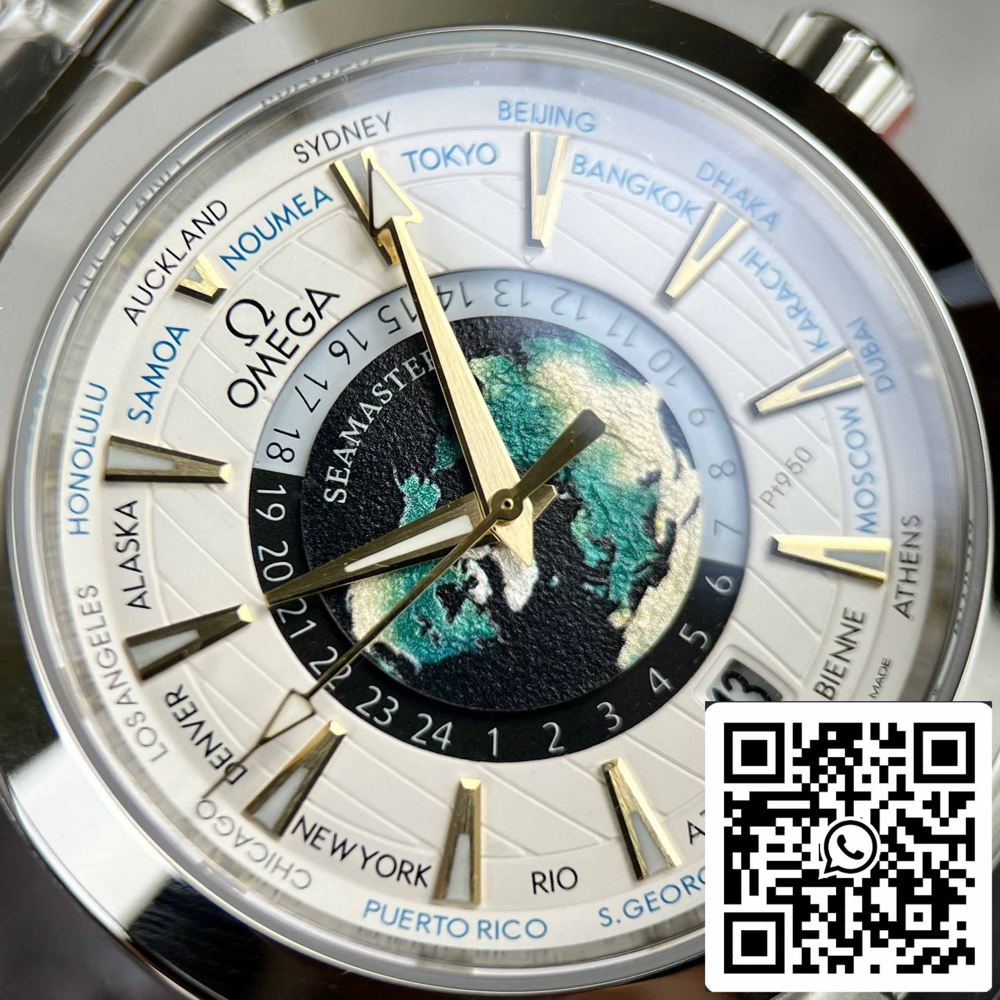 Omega Seamaster 220.93.43.22.99.001 Aqua-Terra Worldtimer 43 - Meilleure édition 1:1