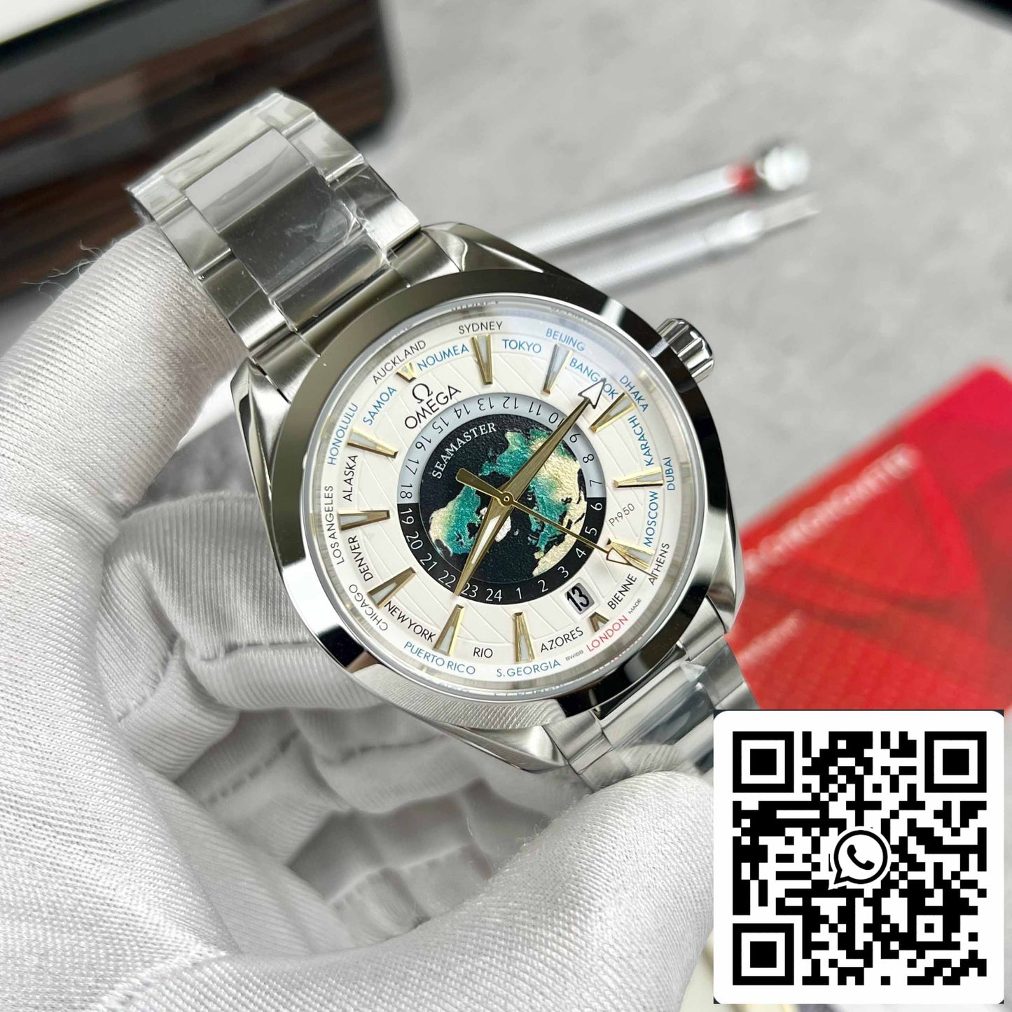 Omega Seamaster 220.93.43.22.99.001 Aqua-Terra Worldtimer 43 - Meilleure édition 1:1