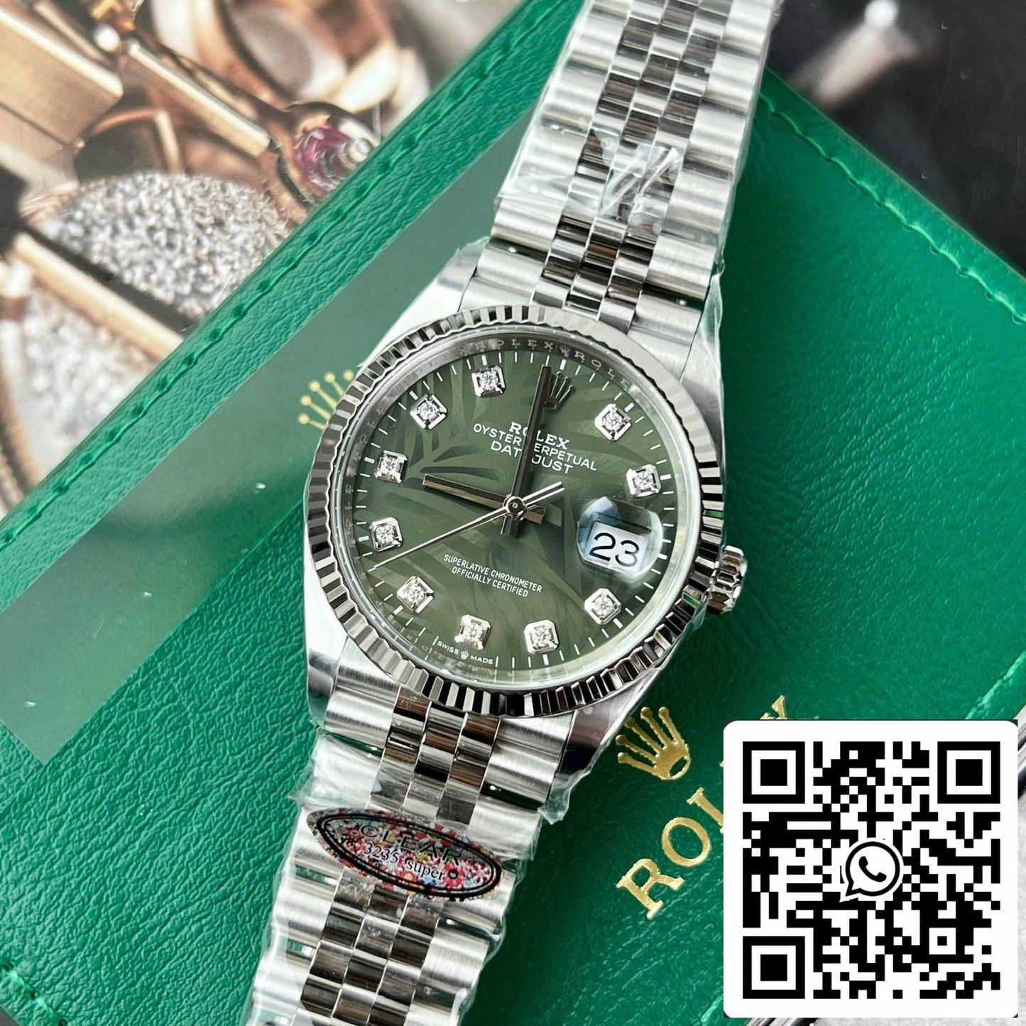 Rolex Datejust M126234-0055 36MM 1:1 Meilleure édition Clean Factory Cadran vert