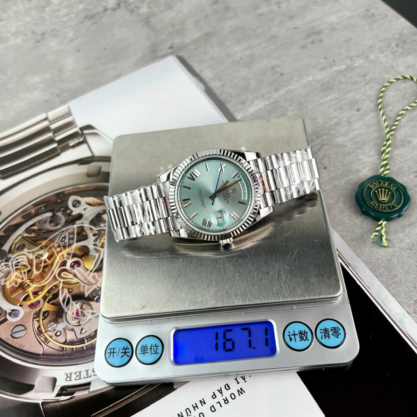 Rolex Day Date M228236-0012 Platin römisches Zifferblatt Beste 1:1 Edition GM Factory V2