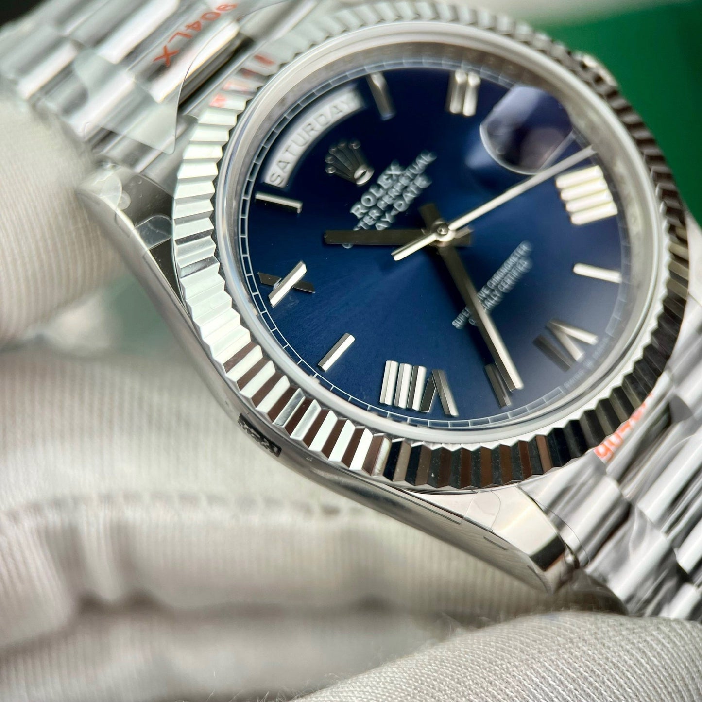 Rolex Day Date M228236-0007 1:1 Best Edition GM Factory V2 blaues Zifferblatt