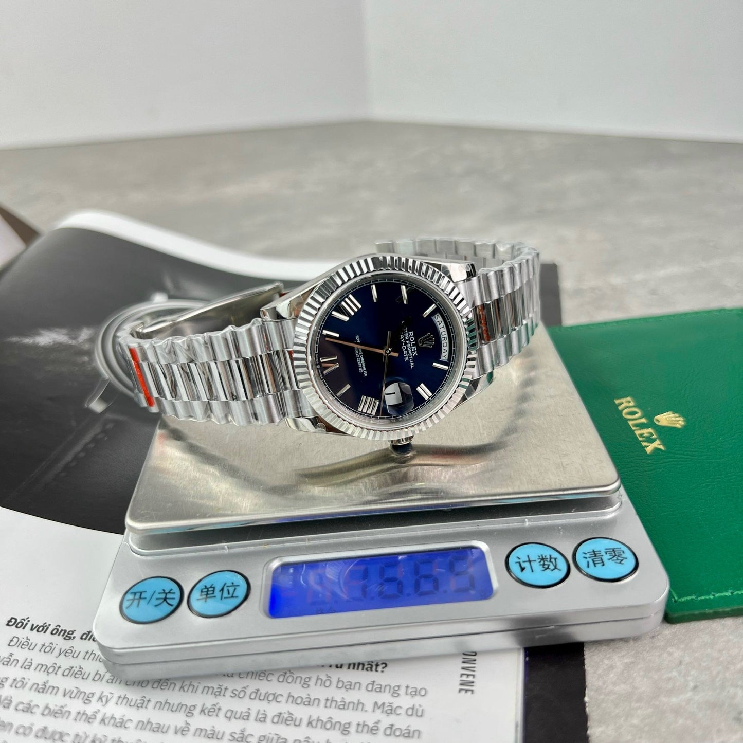 Rolex Day Date M228236-0007 1:1 Best Edition GM Factory V2 blaues Zifferblatt