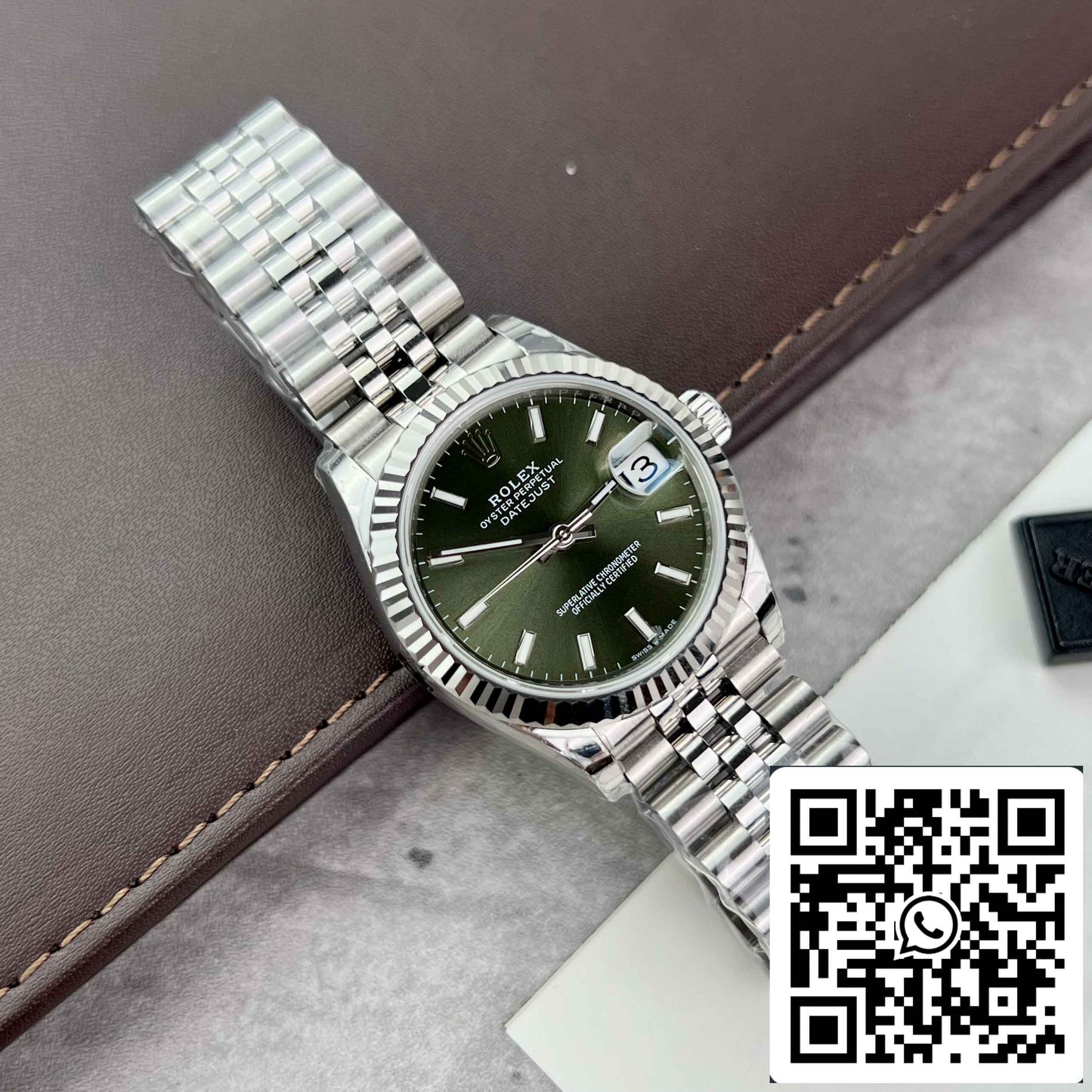 Replik Rolex Datejust 31 278274-0018 EW Factory 31 mm olivgrünes Zifferblatt