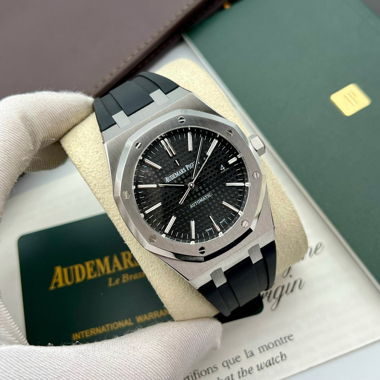 Audemars Piguet Royal Oak 15400 1:1 Best Edition APS Factory schwarzes Zifferblatt