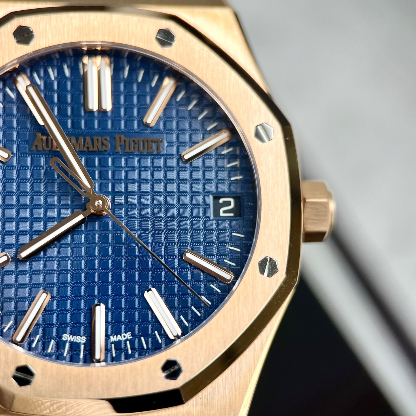 Audemars Piguet Royal Oak 15510 1:1 Best Edition APS Factory Cadran Bleu Or Rose